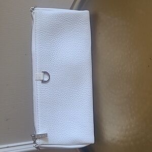Lovard Naomi Baguette in White Leather with Silver Hardware